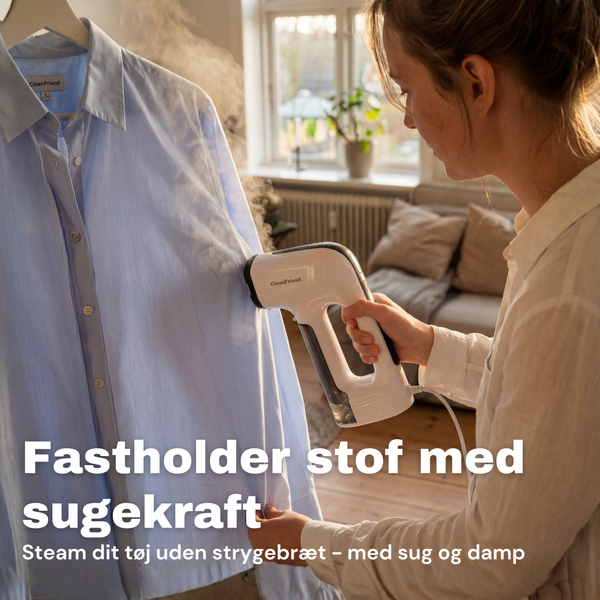 CleanFriend Steamy™ tøjdamper – glatter skjorte på bøjle