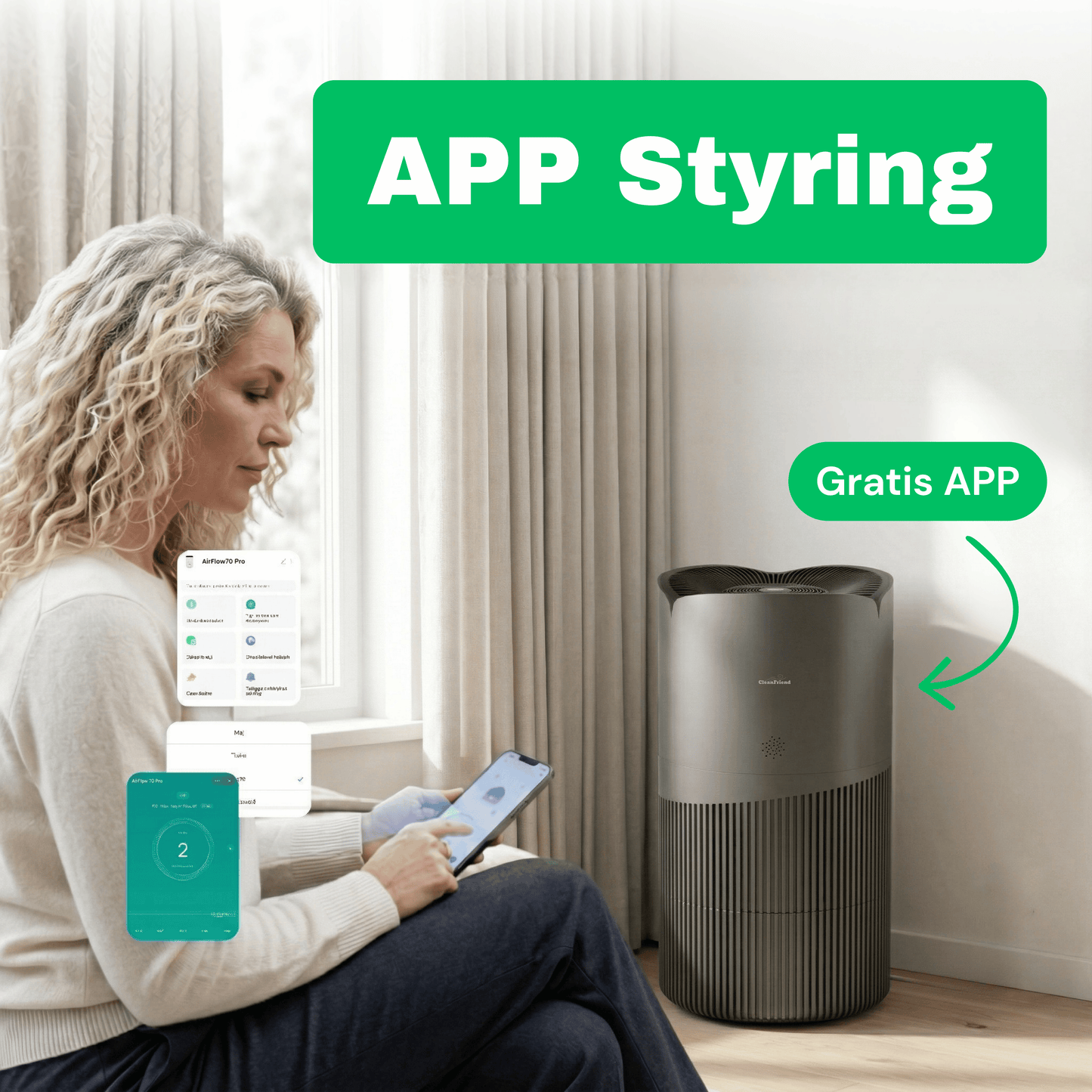 CleanFriend AirFlow70™ Pro Luftrenser