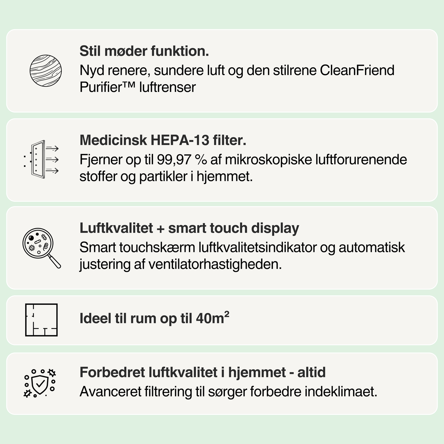 (OUTLET) CleanFriend AirFlow15™ Luftrenser