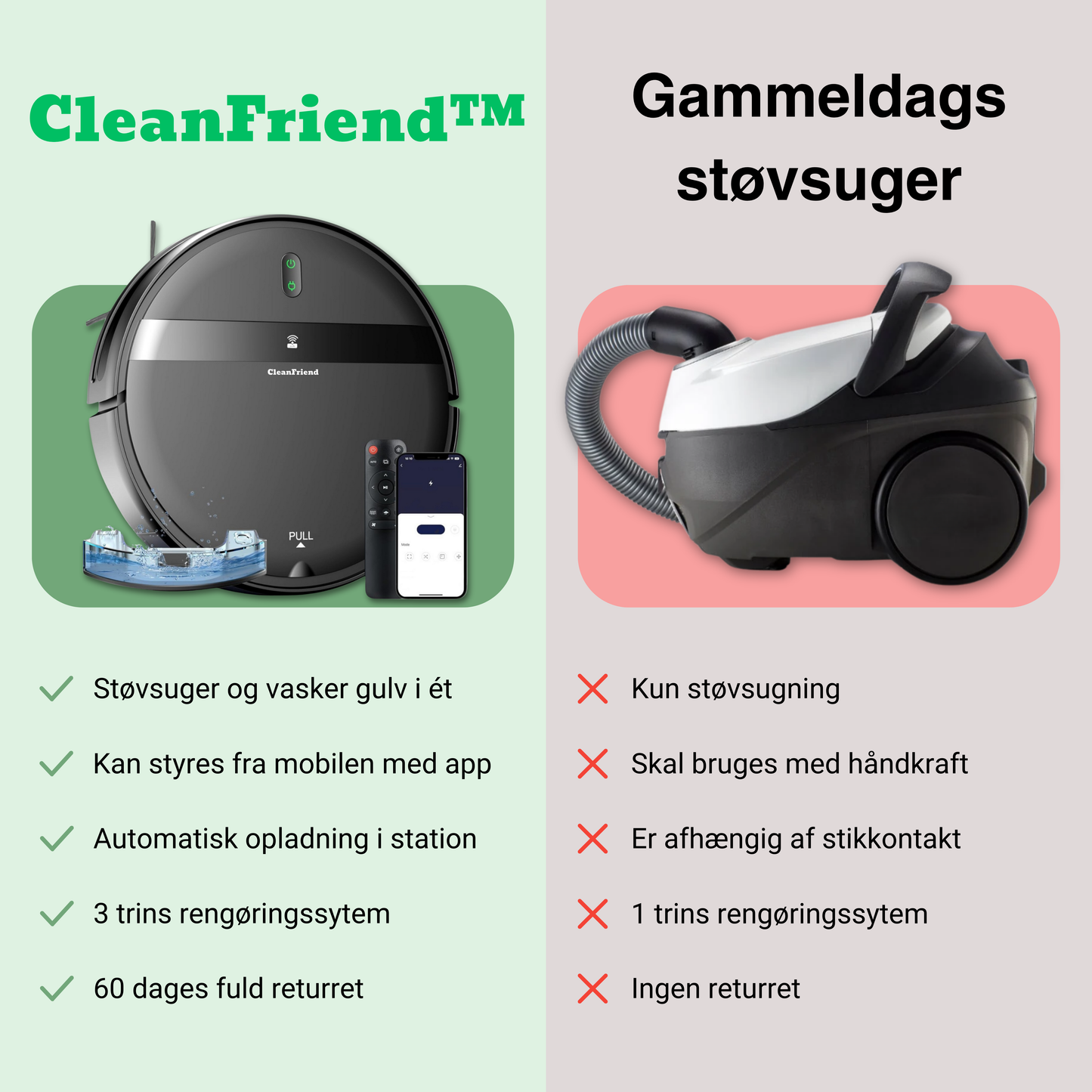 CleanFriend™ Robotstøvsuger