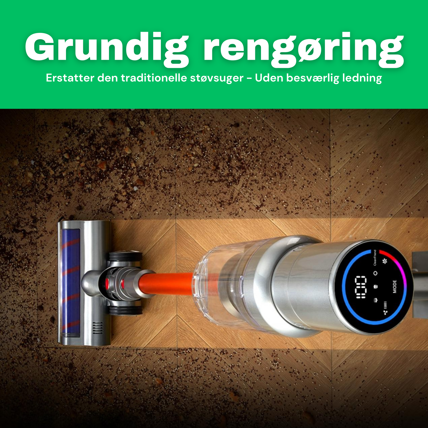 CleanFriend Absolute™ – Ledningsfri Støvsuger