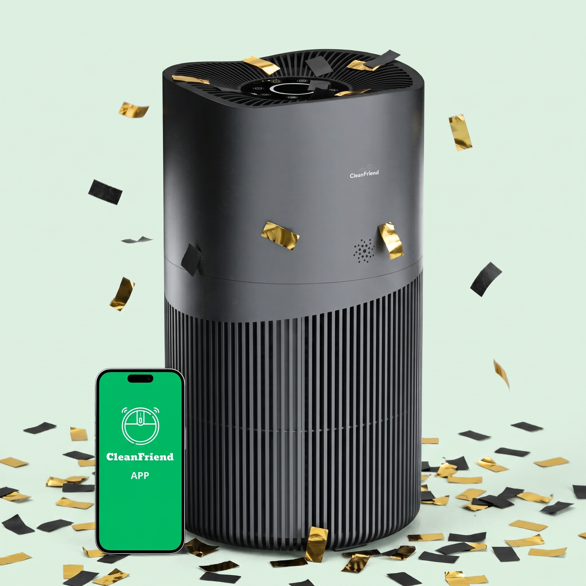 CleanFriend AirFlow70™ PRO luftrenser med HEPA 14-filter – set forfra