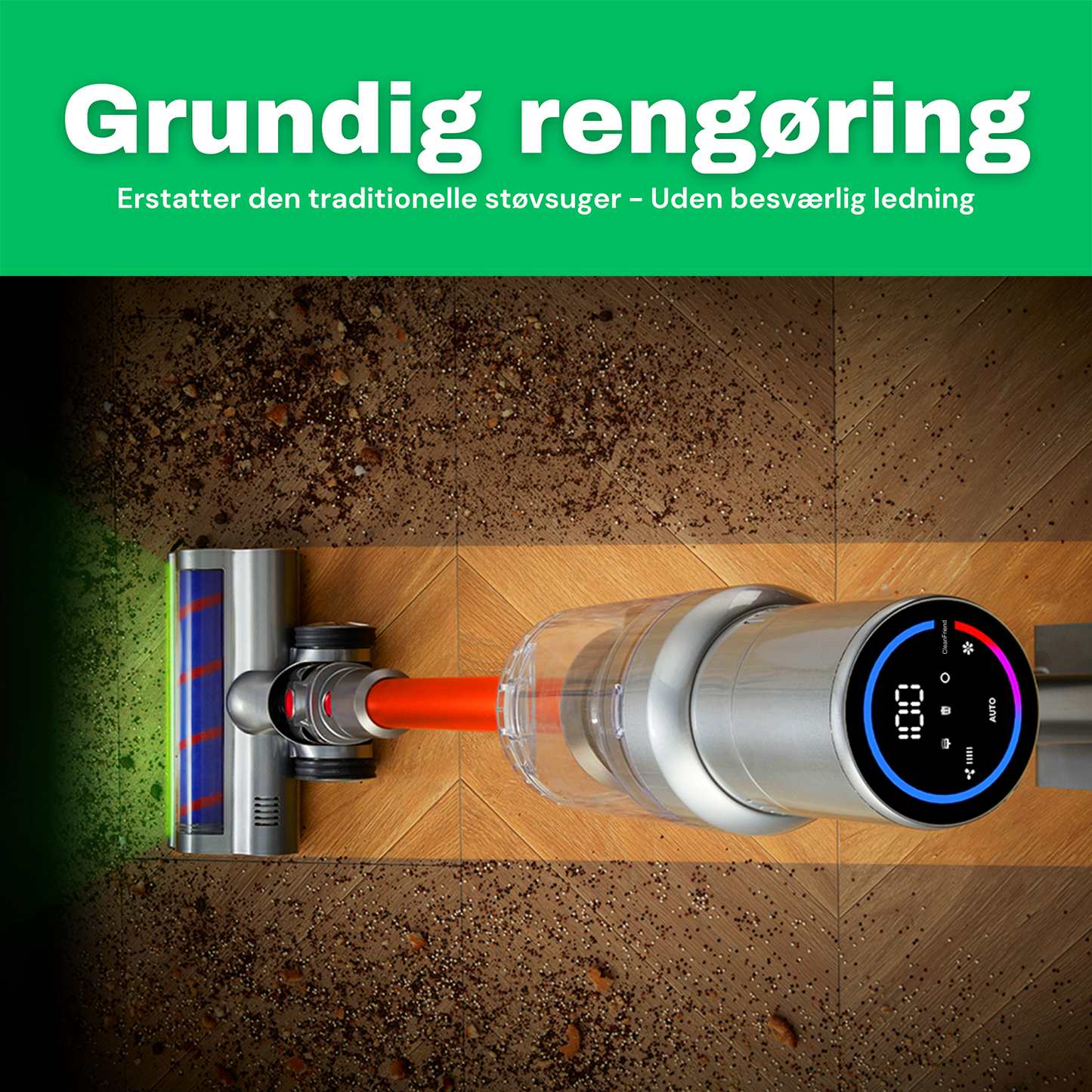 (OUTLET) CleanFriend Absolute™ – Ledningsfri Støvsuger