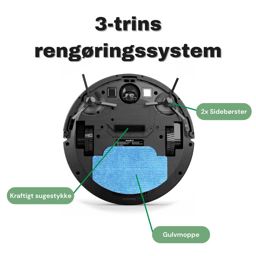 CleanFriend™ robotstøvsuger og gulvmoppe