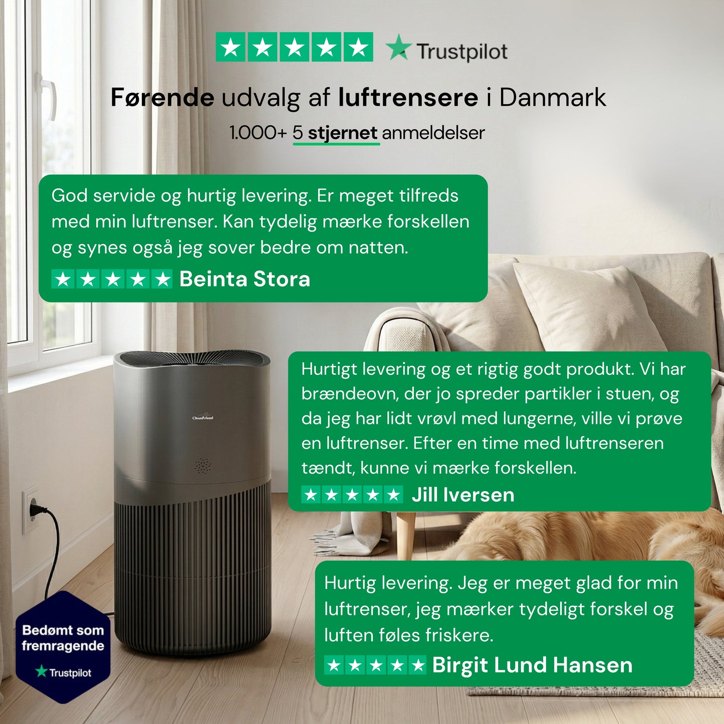 CleanFriend AirFlow70™ Pro Luftrenser