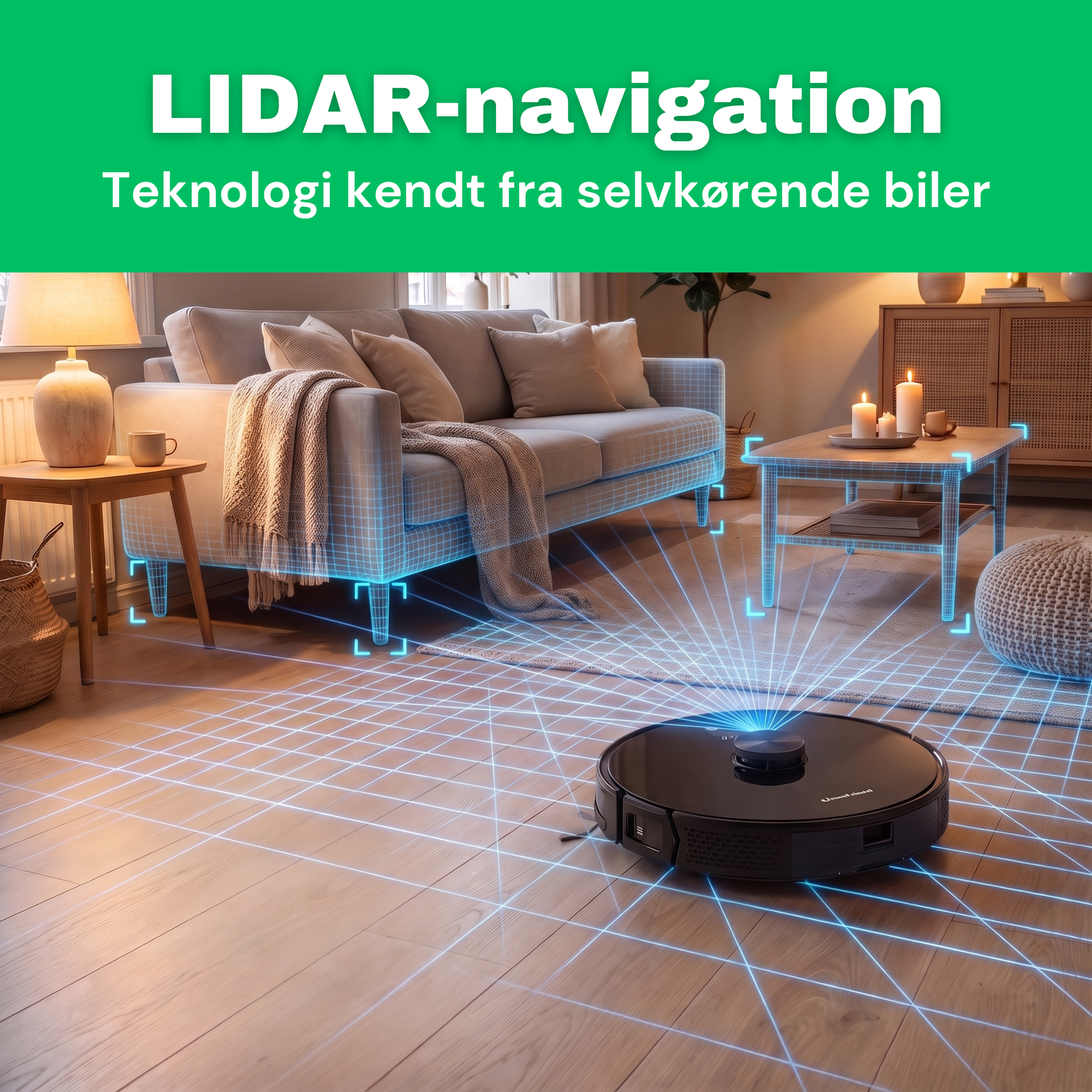 CleanFriend 360 Ultra™ robotstøvsuger – set fra oven