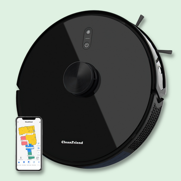 robotstøvsuger med gulvvask