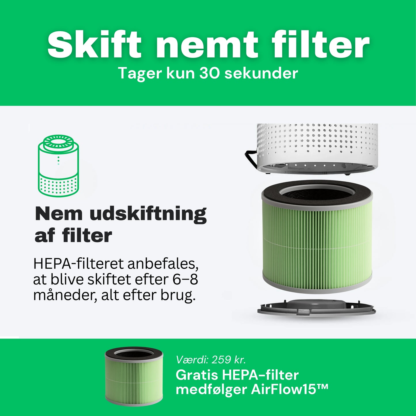 CleanFriend AirFlow15™ Luftrenser