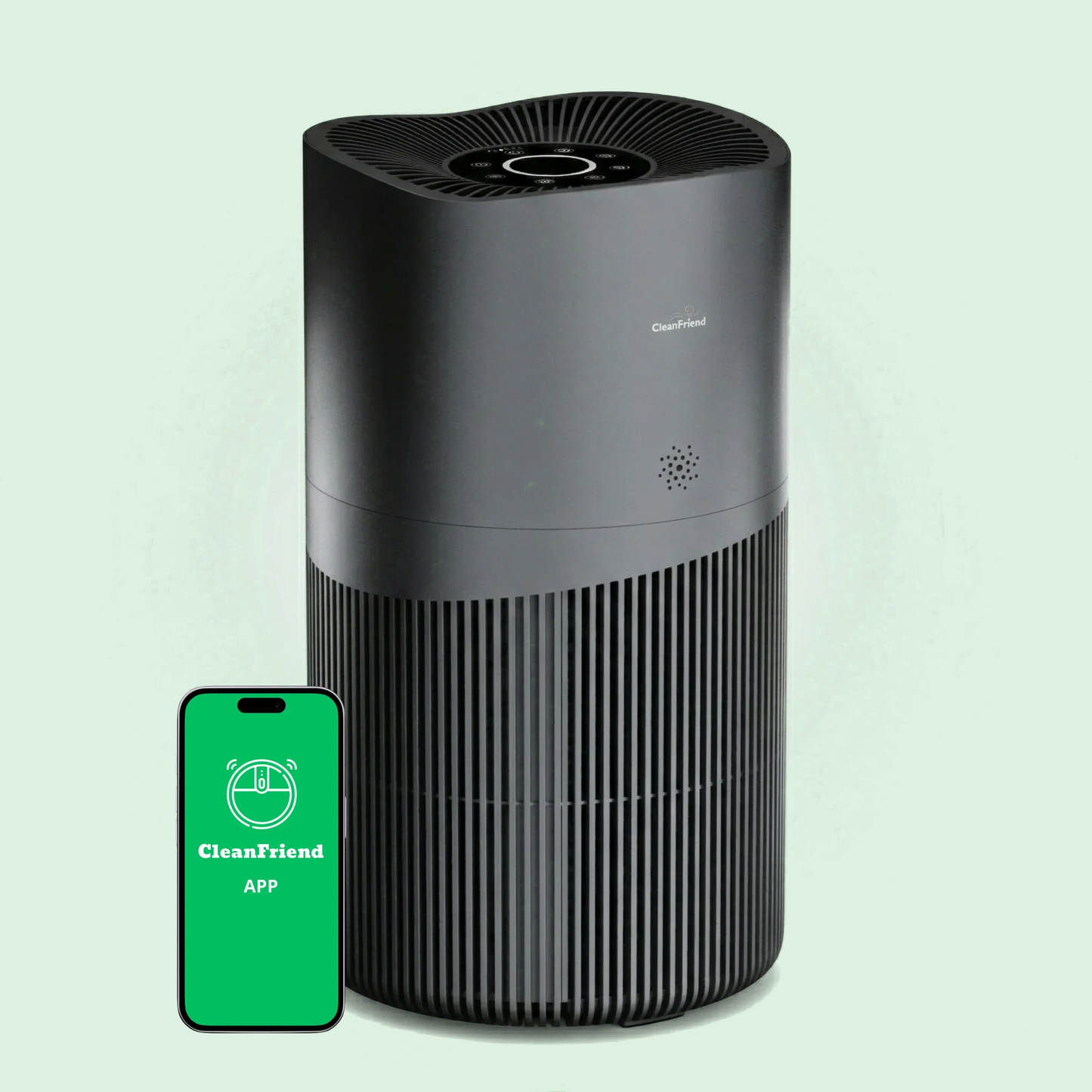 CleanFriend AirFlow70™ PRO luftrenser med HEPA 14-filter – set forfra